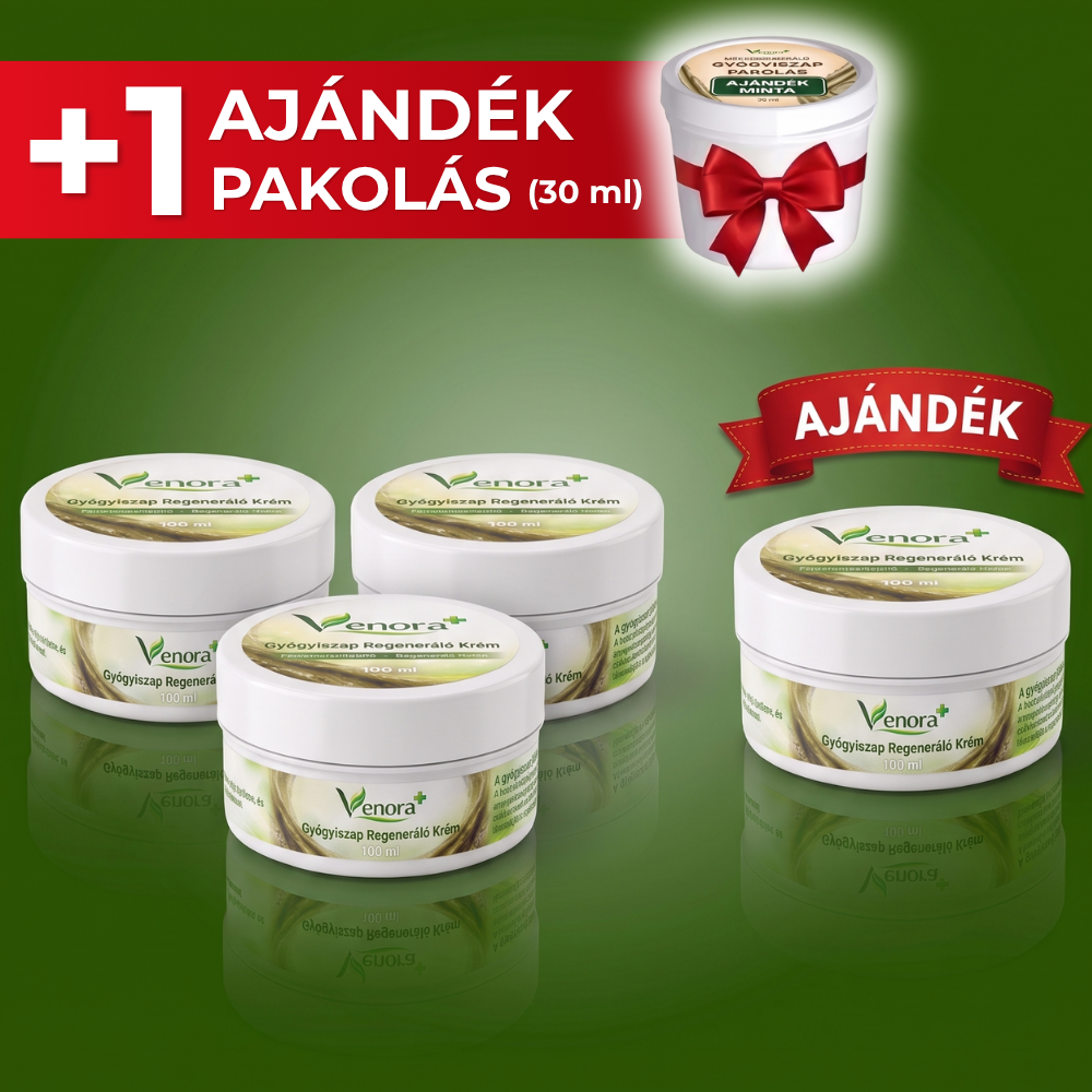 3+1 Tégely Gyógyiszap Regeneráló Krém 4x100 ml + Ajándék Gyógyiszap Pakolás 30 ml