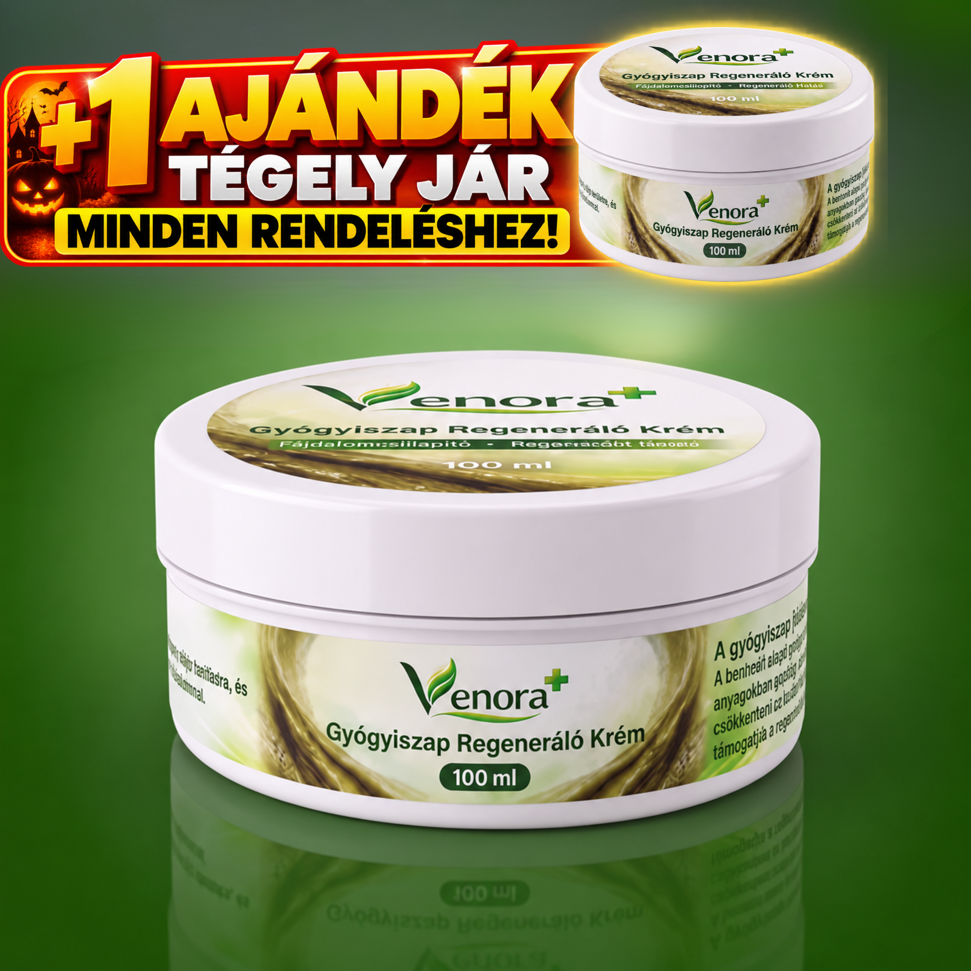 1 Tégely Gyógyiszap Regeneráló Krém 100 ml + 1 Ajándék Regeneráló Krém