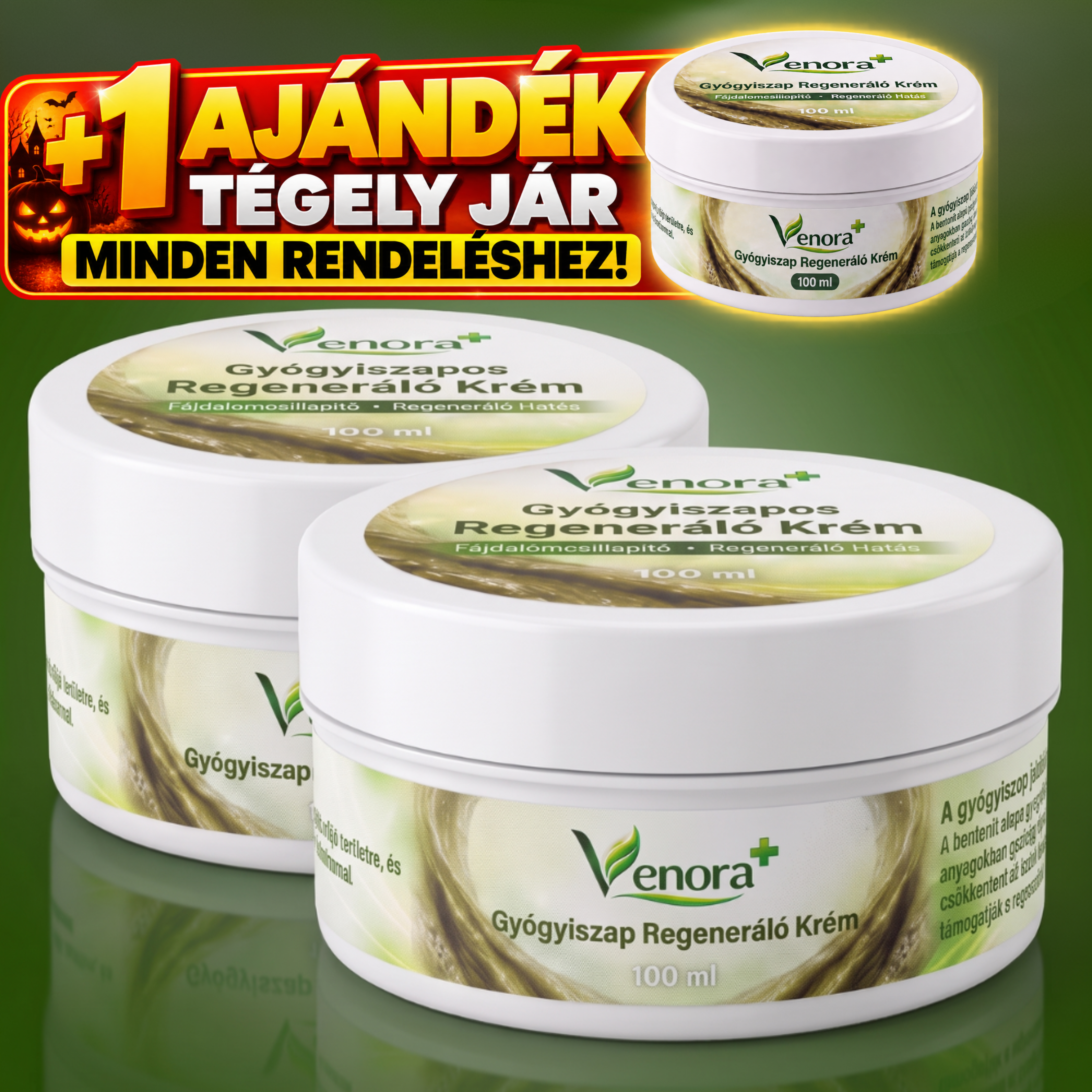 2 Tégely Gyógyiszap Regeneráló Krém 2x100 ml + 1 Ajándék Regeneráló Krém