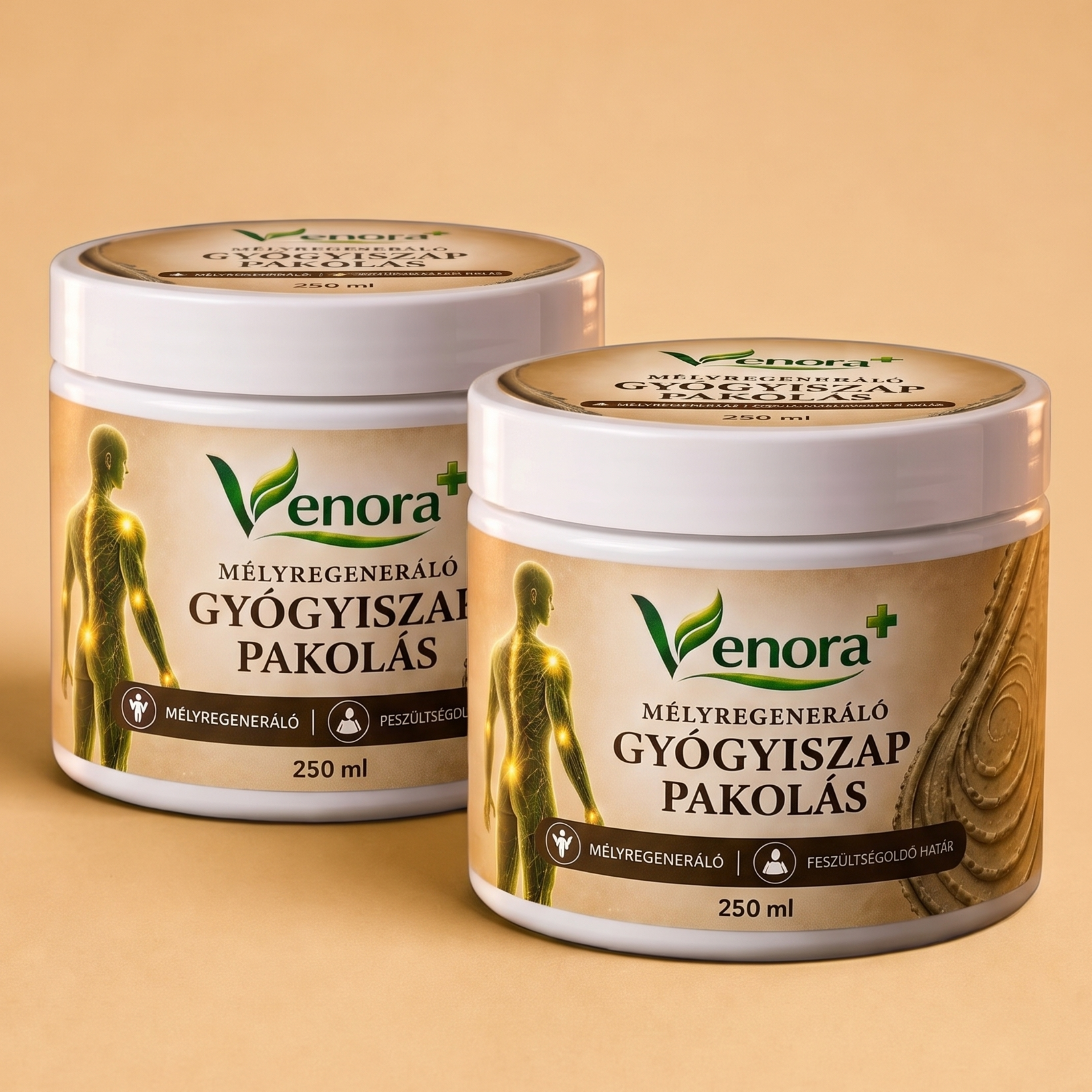 2 Tégely Mélyregeneráló Gyógyiszap Pakolás 250 ml