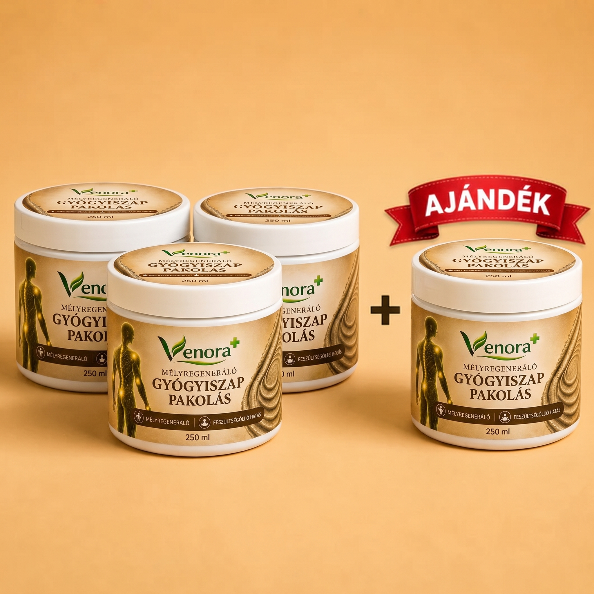 3+1 Tégely Mélyregeneráló Gyógyiszap Pakolás 250 ml