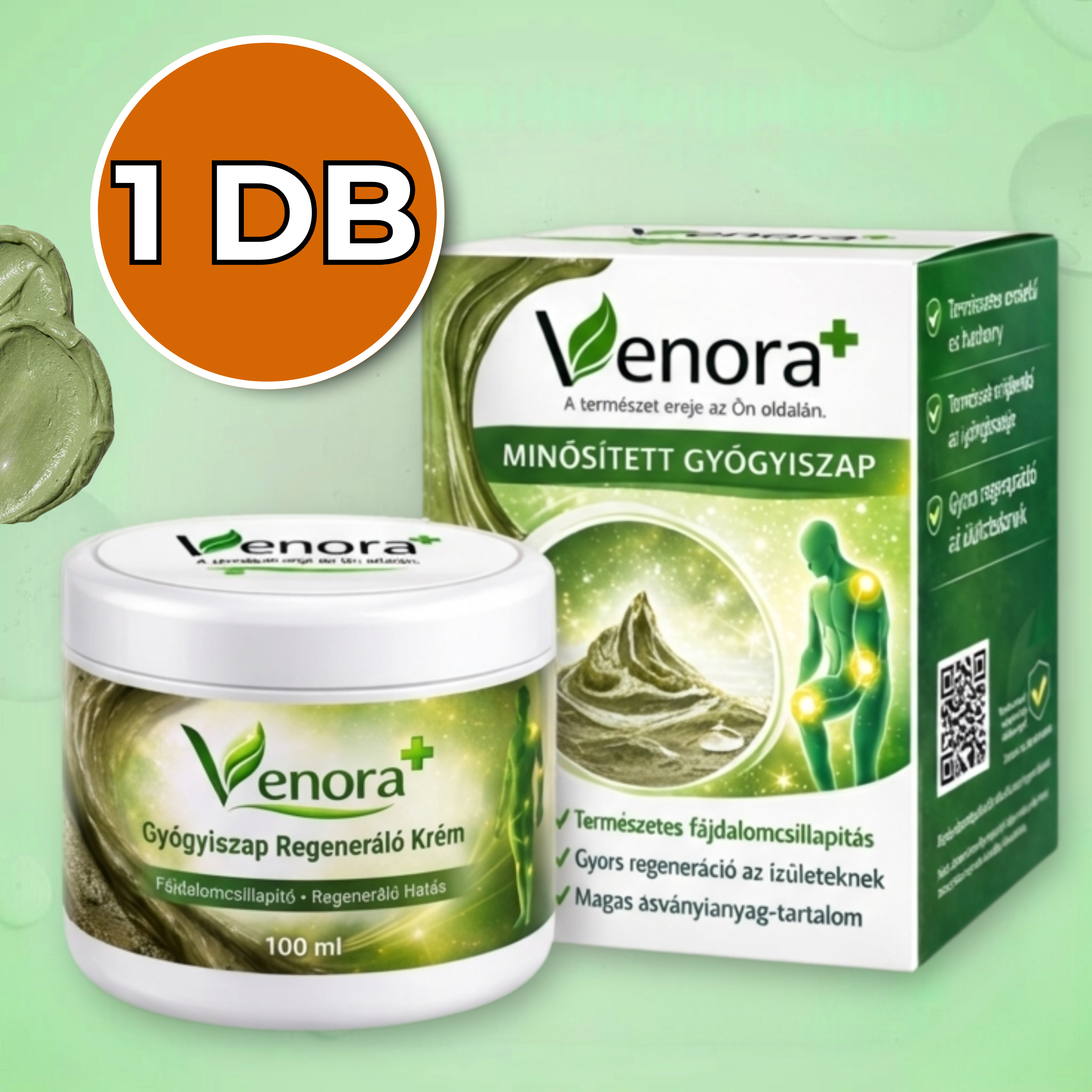 1 Tégely Gyógyiszap Regeneráló Krém 100 ml